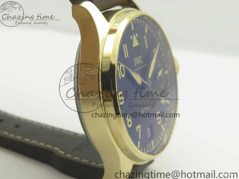 MIROTIME 0311 Big Pilot IW501005 Real Bronze ZF 1:1 Best Edition Black Dial on Brown Leather Strap A Sleek 7192